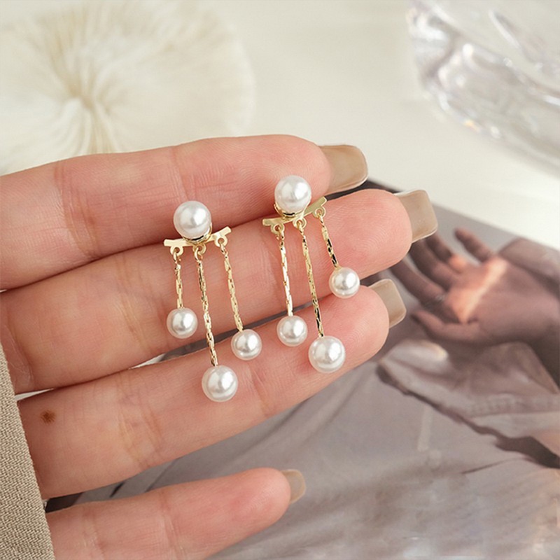 Bông Tai Bạc 925 Đính Ngọc Trai Giả 7 Kiểu Dáng Cao Cấp Thời Trang Cho Nữ