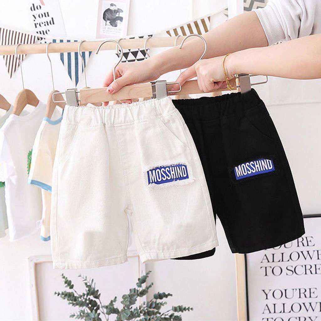 Quần Short JEAN MOSHINO Cho Bé, Quần Đùi Bé Trai Hàng Xuất Dư Chất Bò Mềm - LILA KIDS