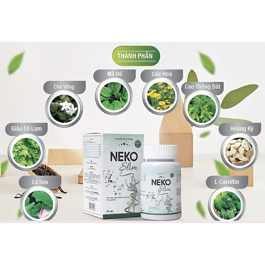 Giảm Cân NEKO SLIM Giảm cân Nhanh cấp tốc an toàn detox chính hãng Không Phải Thuốc Giảm Cân