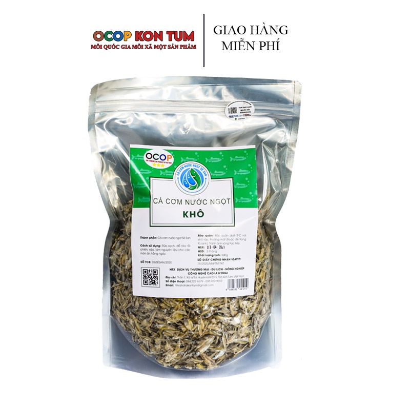 Cá cơm khô nước ngọt sông sê san ngon 1kg đặc sản tây nguyên ocop kon tum