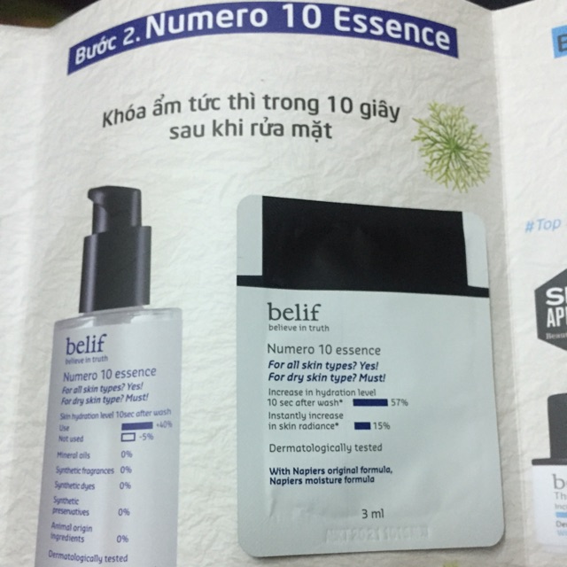 [Sample]Tinh chất khoá ẩm Belif Numero 10 Essence