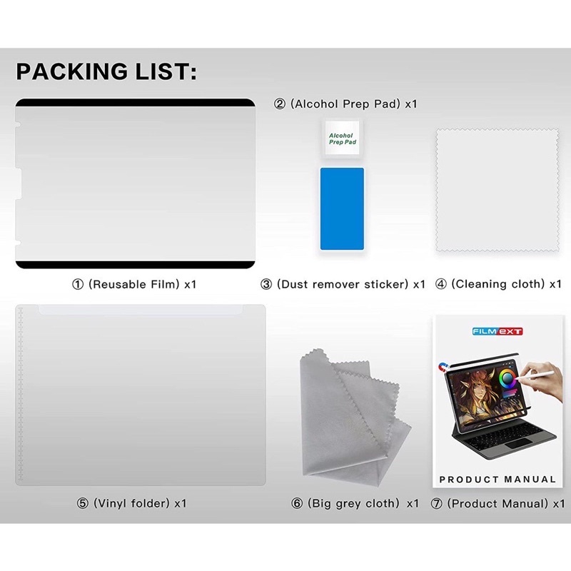 Paperlike nam châm tháo lắp dễ dàng | Dán màn hình Ipad Paper like chống vân tay cho cảm giác vẽ như trên giấy