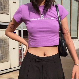 Áo thun croptop Hologram