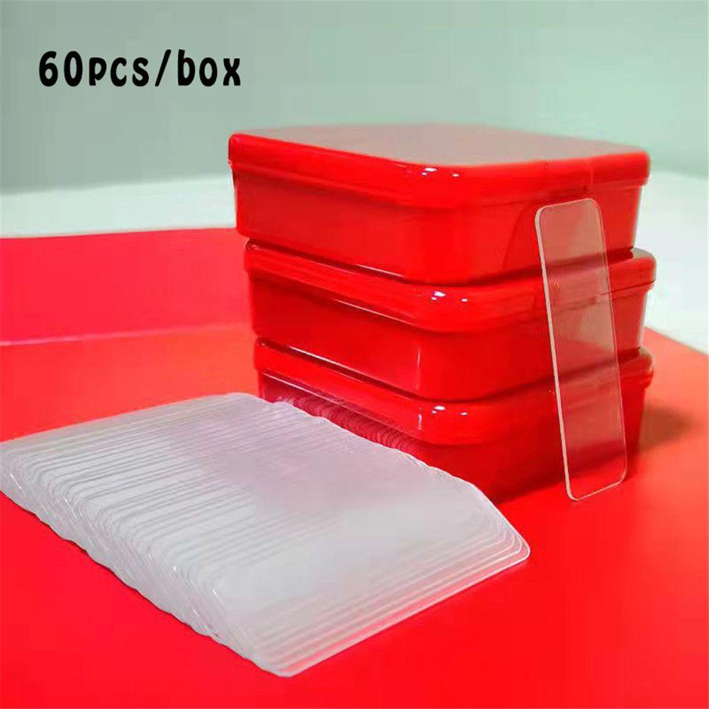 Bộ 60 Miếng Dán Hai Mặt Trong Suốt Chống Trượt Dùng Trang Trí Xe Hơi / Nhà Cửa
