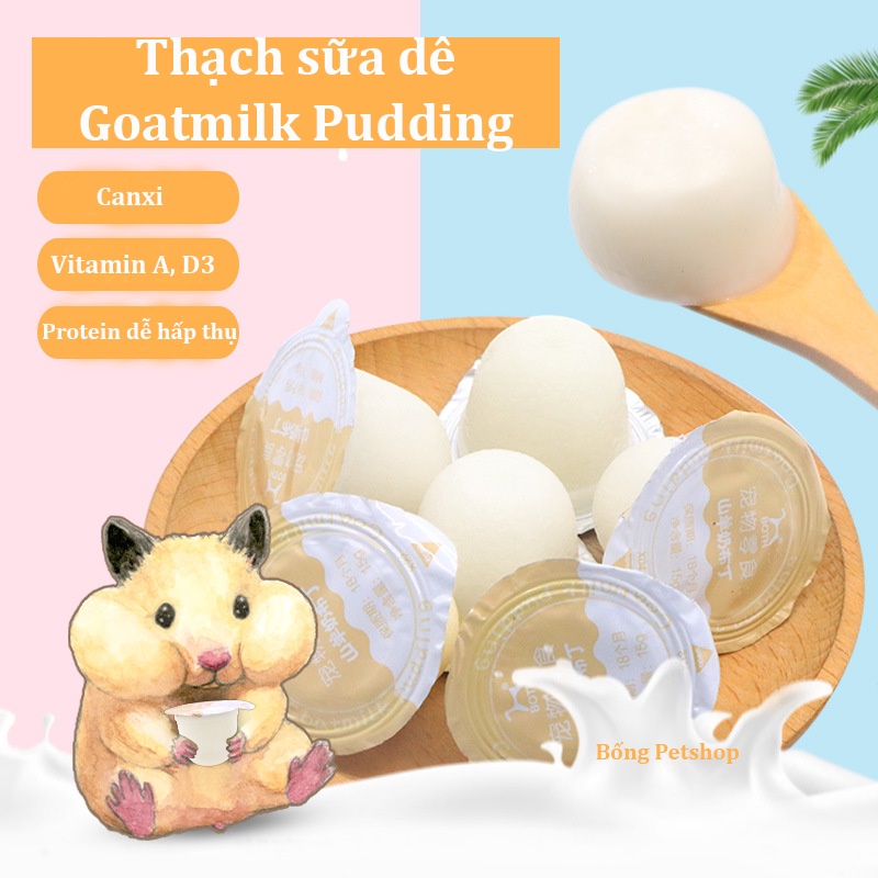 Thạch sữa dê – Puding sữa dê bổ sung canxi dành cho thú cưng – 15g – Goatmilk pudding BOTH