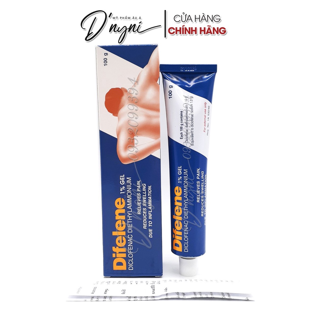 Dầu Dạng Gel Xoa Bóp Xương Khớp Difelene 100g Thái Lan (Thoát Vị Đĩa Đệm Và Vận Động Nặng)