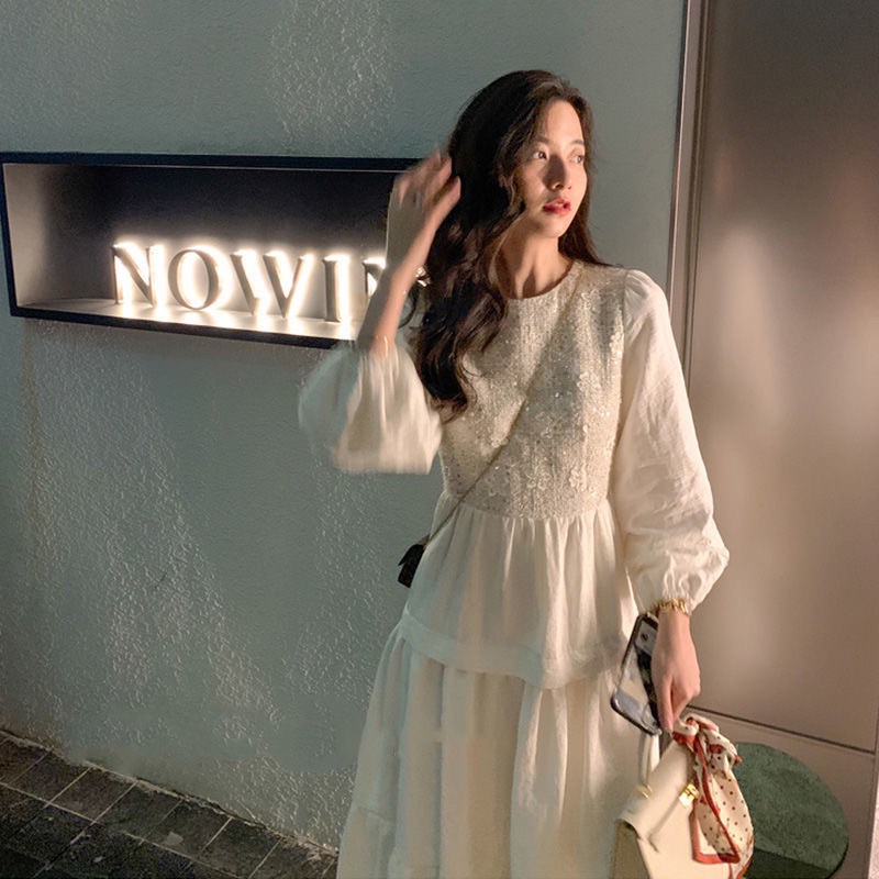 Váy dài đính kim sa