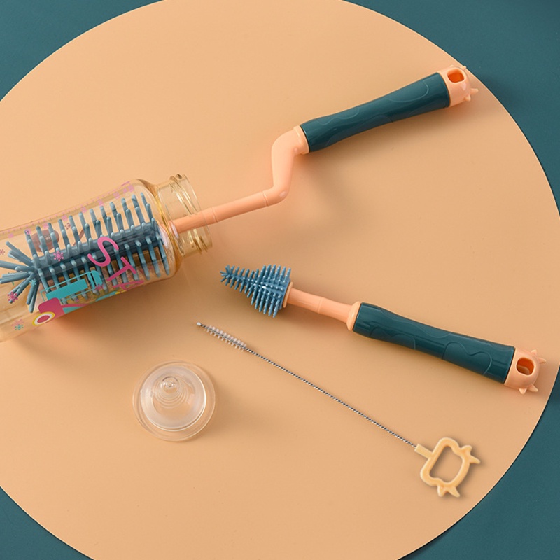 Bộ sản phẩm làm sạch bình sữa, núm vú giả bằng silicone