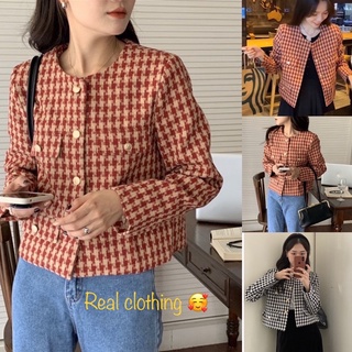 Áo khoác dạ 2 lớp cúc đồng-loại 1