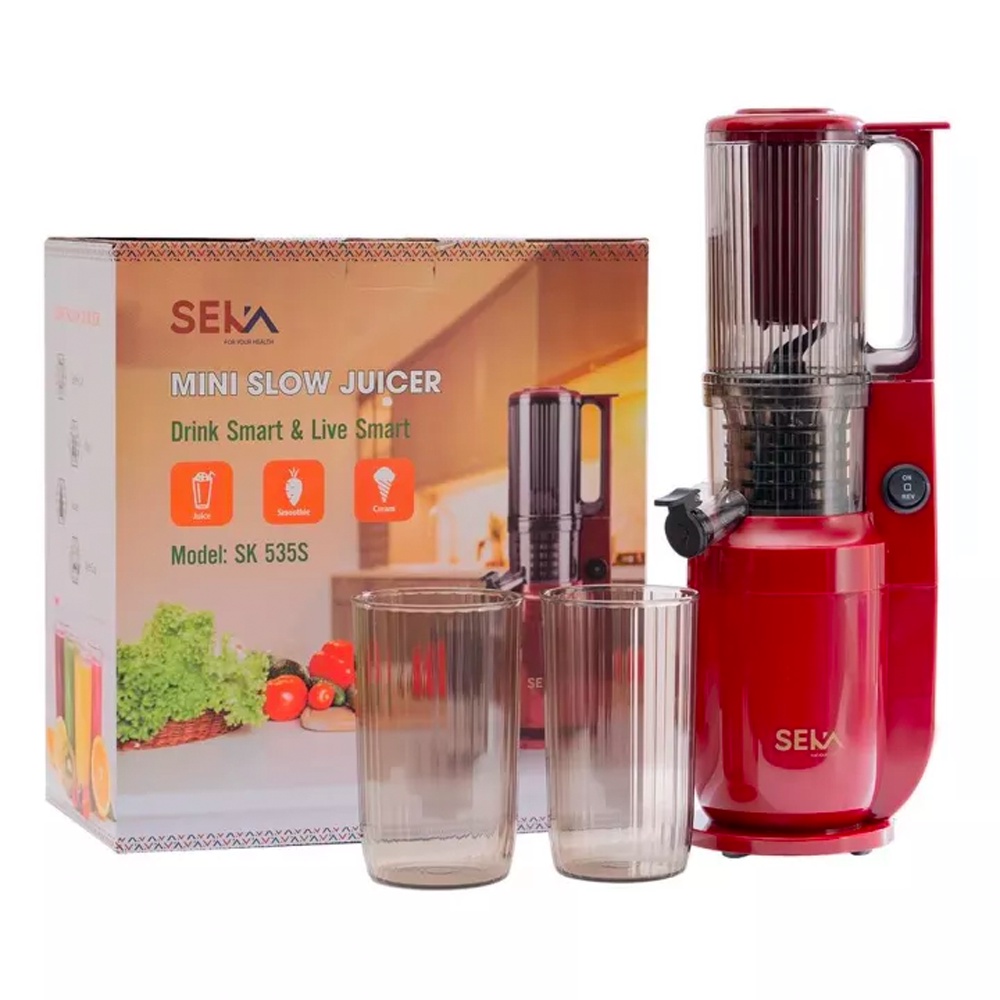 Máy ép chậm trái cây SEKA SK 535S công suất 250W - máy ép trái cây rau củ quả kiệt bã, công nghệ mới - Bảo hành 24 tháng