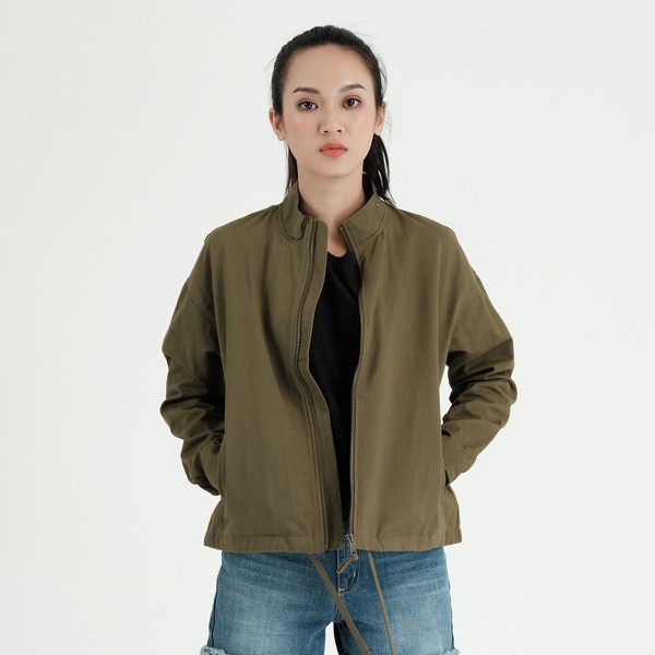 Áo Khoác Khaki Nữ Form Rộng OMI 1004