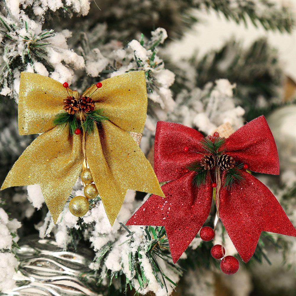 Nơ Trang Trí Giáng Sinh / Năm Mới Màu Đỏ Cỡ Lớn