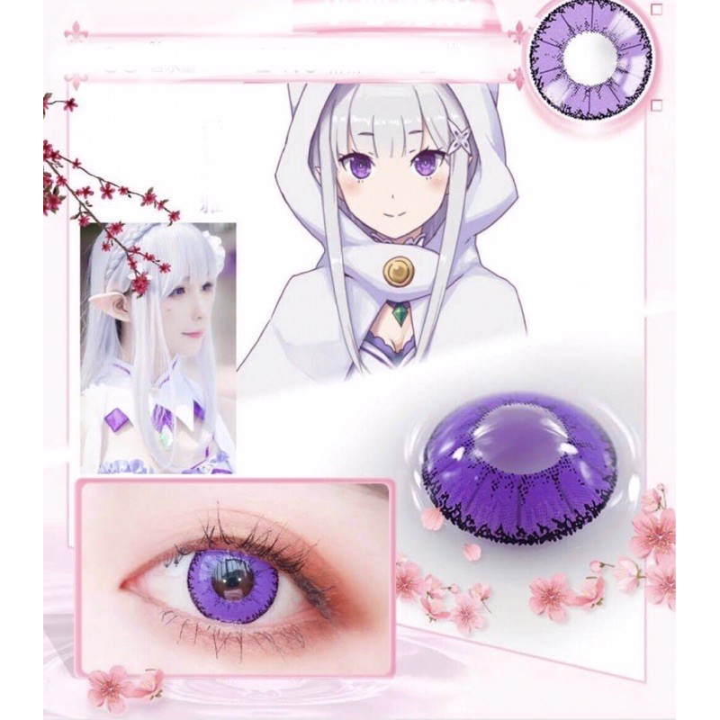 lens cosplay lens vàng đỏ xanh, lens hallowen