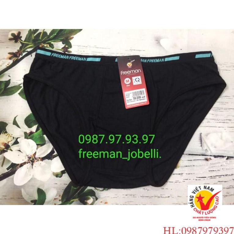 quần xì nam size bình thường đến size đại Freeman 6040-6050,giá cty 69k-bán 45k,quần sịp cotton lụa[hình thật + video