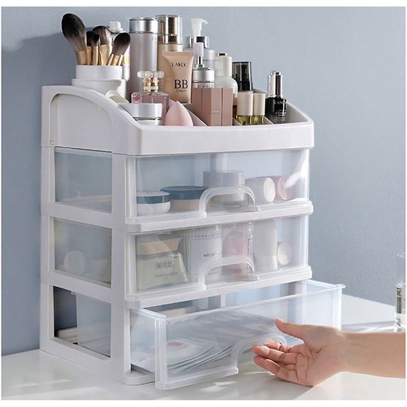 Kệ đựng mỹ phẩm 4 tầng có ngăn kéo - bền đẹp , chắc chắn
