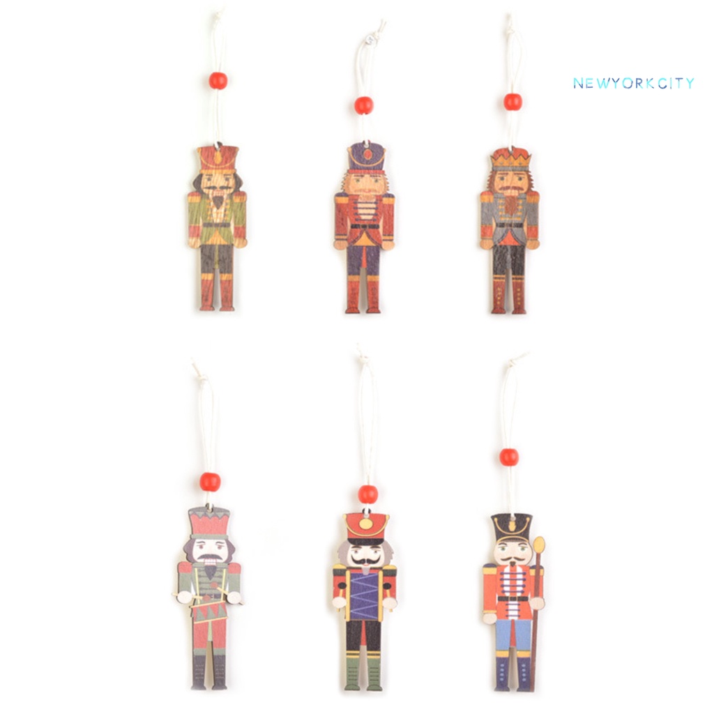 Bộ 3 Mặt Gỗ Hình Quả Óc Chó Trang Trí Giáng Sinh