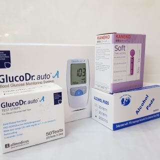 Trọn Bộ Máy Đo Đường Huyết Gluco Dr Auto ( Hộp 50 que + Hộp 50 kim lấy máu) CHÍNH HÃNG
