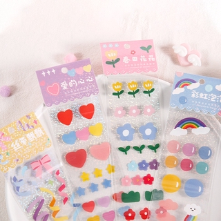 1 Pcs Cute Sticker Glitter Stickers Diary Scrapbook Decor
