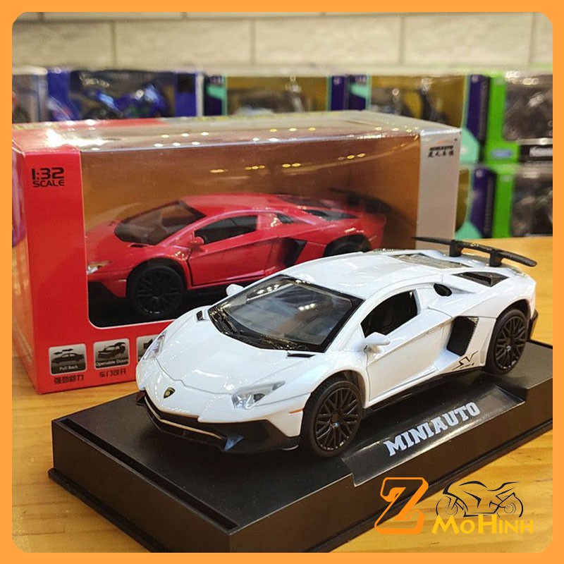 MÔ HÌNH XE Ô TÔ Siêu Xe LAMBOR Aventador SV LP750 | MINIAUTO tỷ lệ 1:32 Trắng