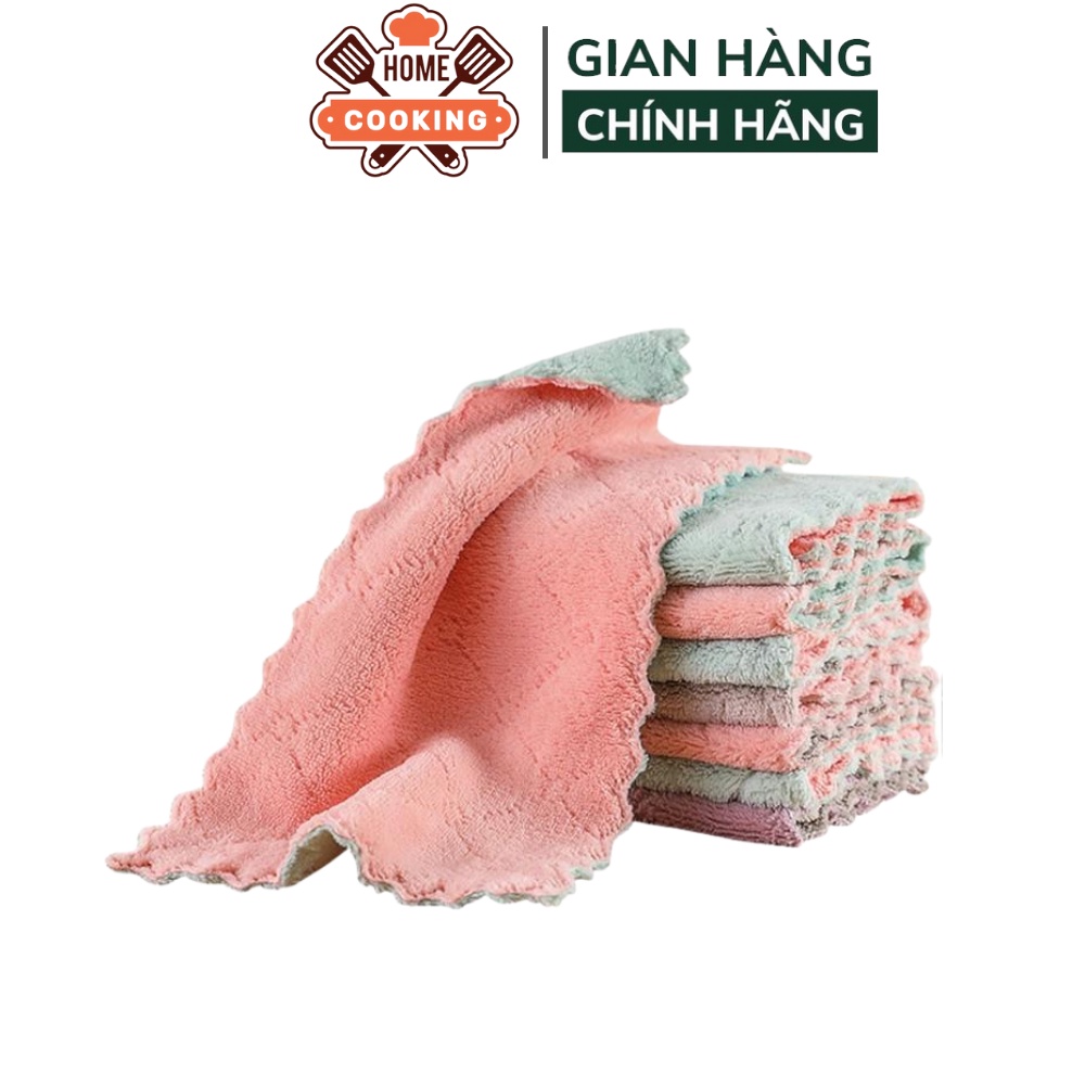 1 chiếc khăn lau tay, lau bếp 2 mặt đa năng siêu mềm, thấm hút nước, giặt lại dễ dàng
