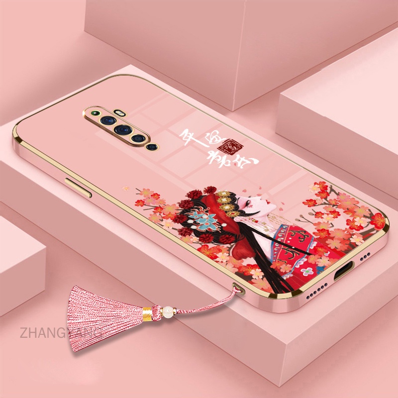 Ốp Điện Thoại TPU Silicone Mềm Mạ Điện Có Dây Đeo Cho oppo reno2 f reno 2z reno 2 reno