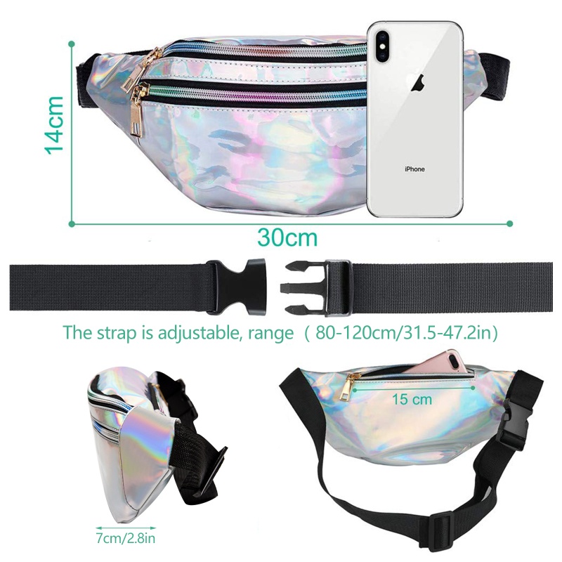 Túi Đựng Điện Thoại Đeo Hông Màu Phản Quang Chống Thấm Nước Có Thể Điều Chỉnh Hỗ Trợ Chạy Bộ