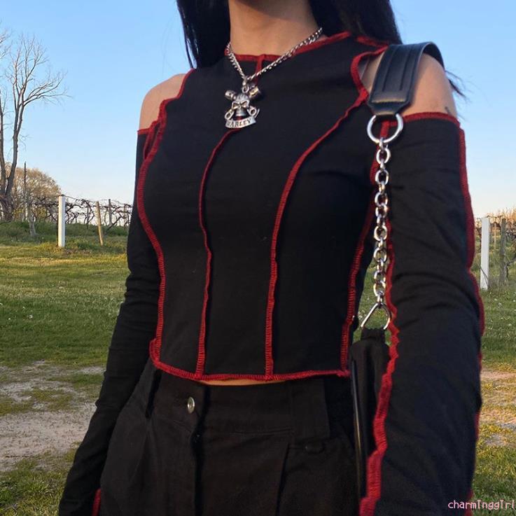 Áo kiểu nữ tay dài hở vai phong cách thời trang quyến rũ