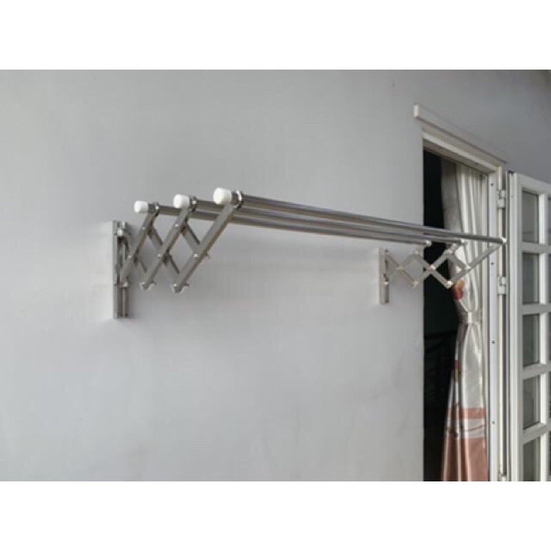 Giàn phơi thông minh co giãn inox 304, inox 201 dài 1m5,1m2,1m ống 19mm - giá phơi quần áo
