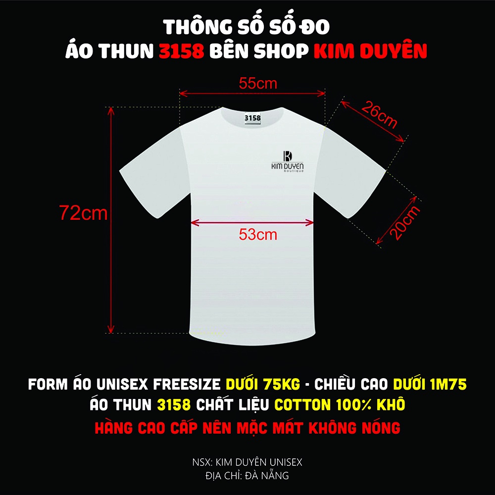 Áo Thun 3158 Áo Phông Trơn 3158 Form Rộng Tay Lỡ Dáng Oversize Nam Nữ Chất Vải Dày Dặn Mặc Mát Mẻ