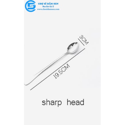 [combo10] Muỗng inox dài Muỗng cà phê chất liệu thép không gỉ thiết kế tay cầm dài tiện dụng G337-Muongcafe