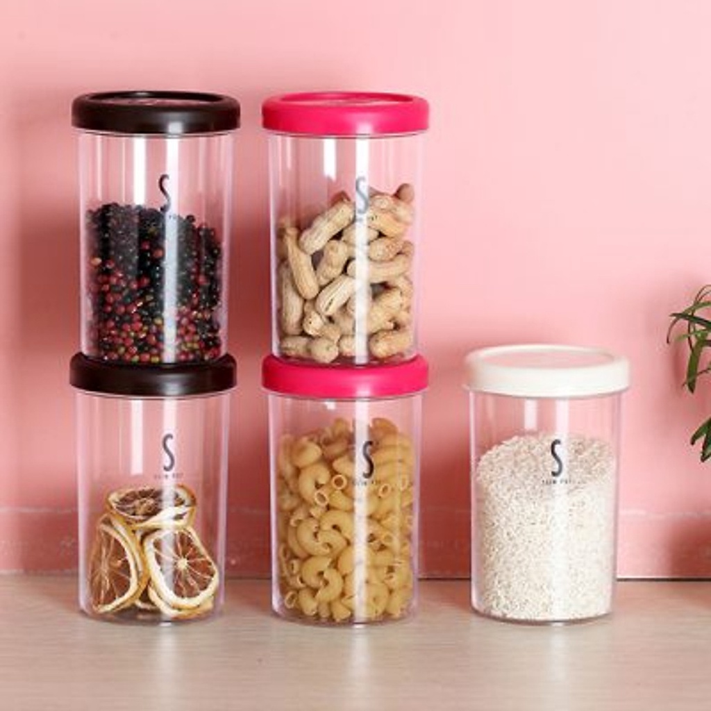 [Hỏa Tốc HN] Hộp nhựa đựng thực phẩm hình tròn 680ml Hồng Nội địa Nhật Bản