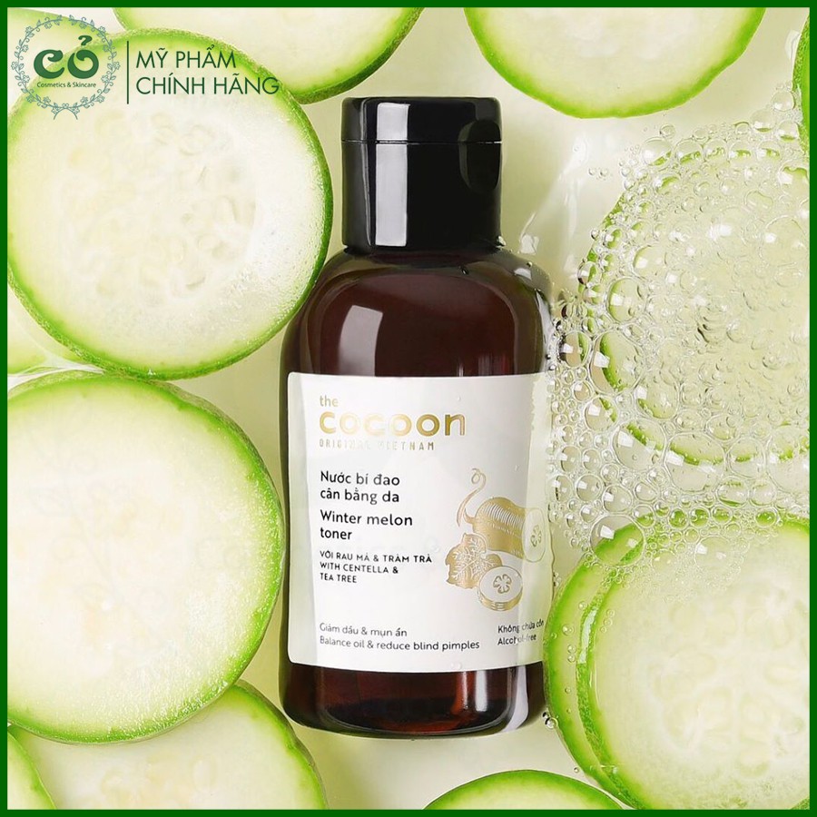Nước Cân Bằng Bí Đao Dưỡng Ẩm và Làm Dịu Da COCOON 140ml