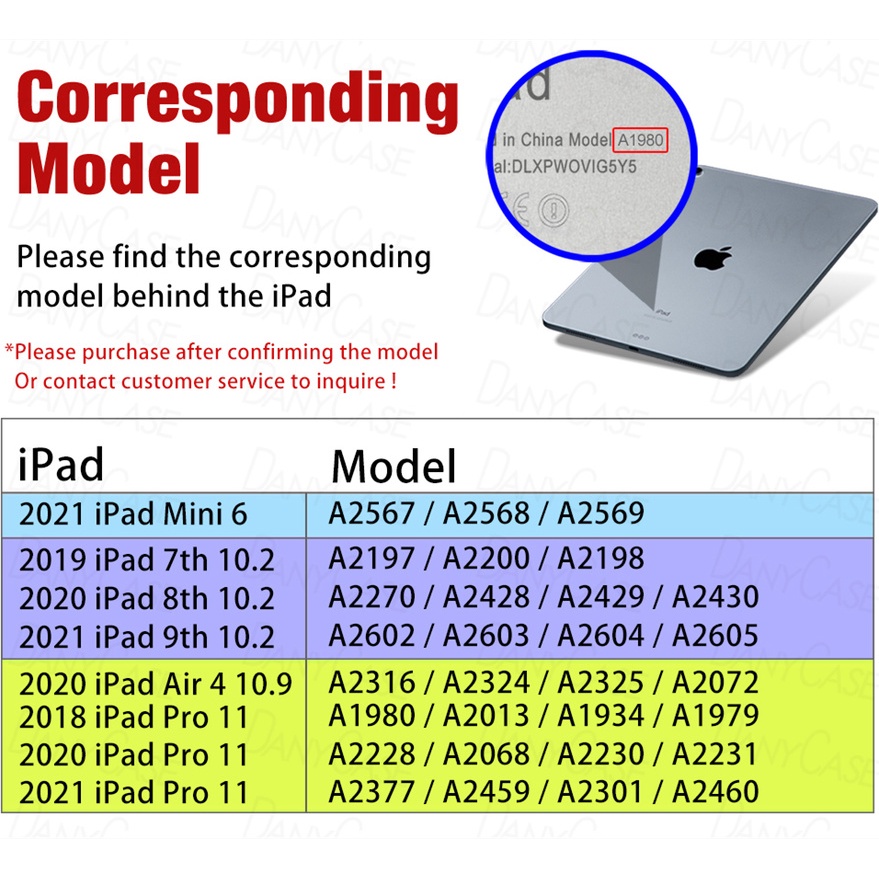 Dllencase Bao da máy tính bảng Silicon thích hợp cho For iPad Mini 6 Air 4 10.9 2020 2021 Pro 11 2019 10.2 7th 8th 9th A200