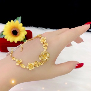 Lắc tay hoa dát vàng 24k cao cấp
