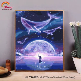 Tranh tô màu theo số, tranh số hóa TT0997- HaLa Store