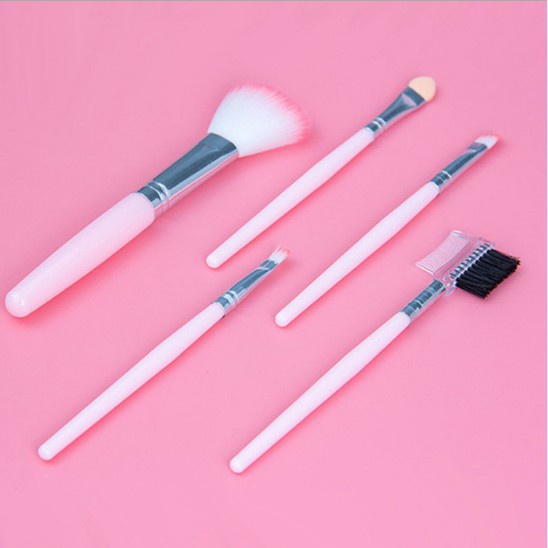 Bộ Cọ Trang Điểm 5 Món Tiện Lợi Màu Hồng 🍑 Peach.Beauty 🍑 | BigBuy360 - bigbuy360.vn