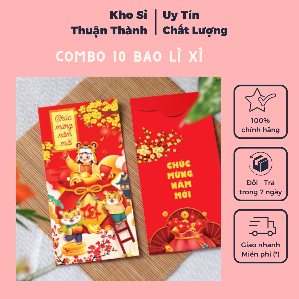 Combo 10 bao lì xì phát tài phát lộc may mắn hottrend - Chọn Ngẫu Nhiên (khosithuanthanh)