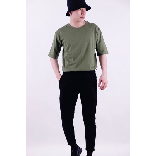 áo thun nam trơn form suông rộng tay lỡ