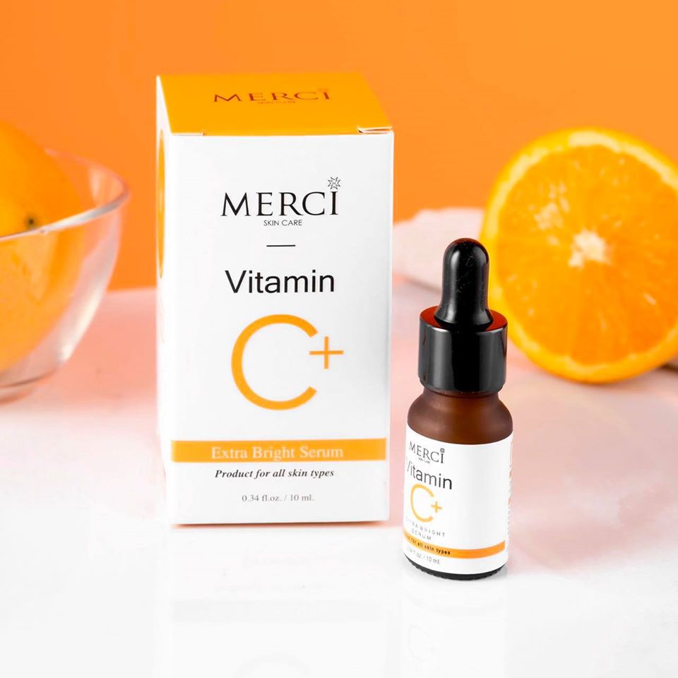 Sample serum Vitamin C Merci giảm thâm mụn nám sáng da Melasma Dark Spot Serum Product For All Skin Types MERC01 MERC02