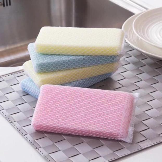 Set 5 miếng xốp rửa bát bọc lưới (mẫu mới)