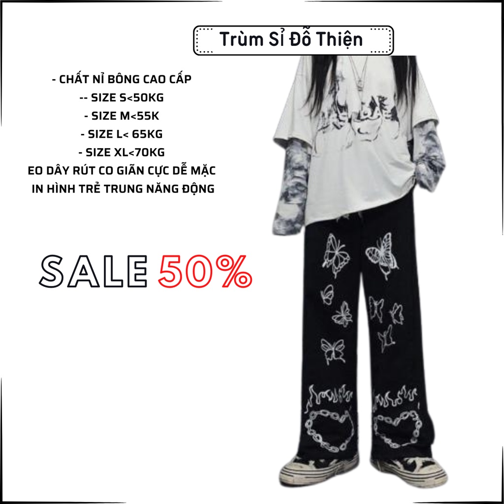 Quần thun đen ống rộng ống suông baggy nam nữ PHong cách unisex - vải co giãn tốt quần ulzzang Trùm sỉ Đỗ Thiện