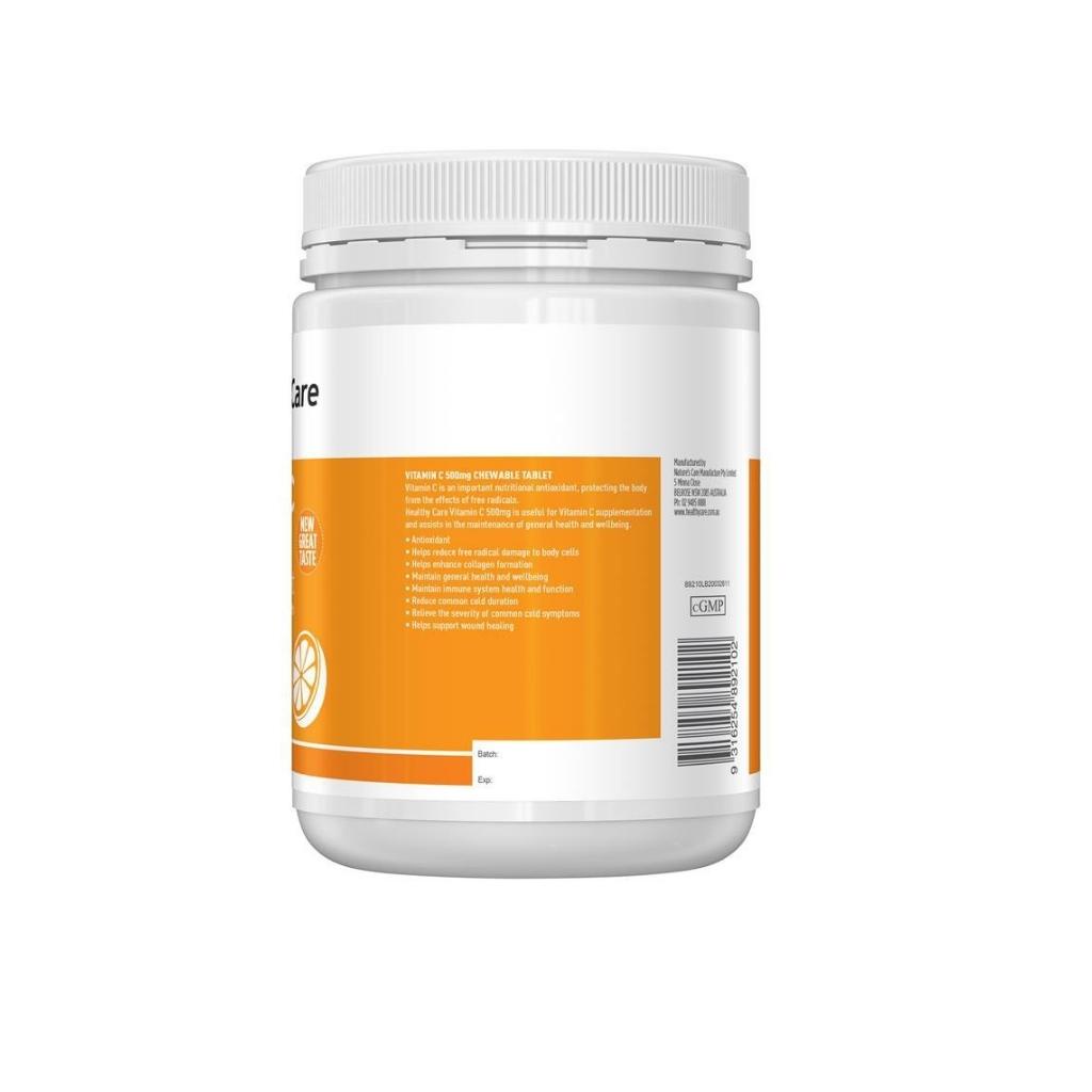 Viên Nhai Healthy Care Vitamin C Chewable 500mg 500 Viên - leebangkok