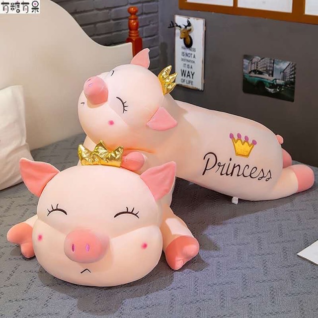 Gối Ôm Gấu Bông Hình Thú Cho Bé - Heo Princess