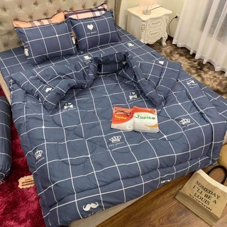 Bộ ga gối phao poly cotton 5 món