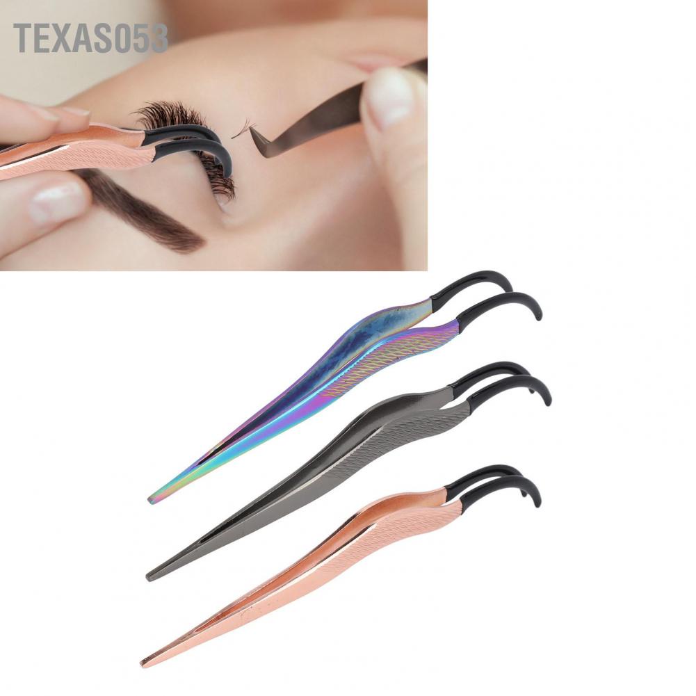 [Hàng mới về] Nhíp nối mi bằng thép không gỉ chuyên dụng đầu cong