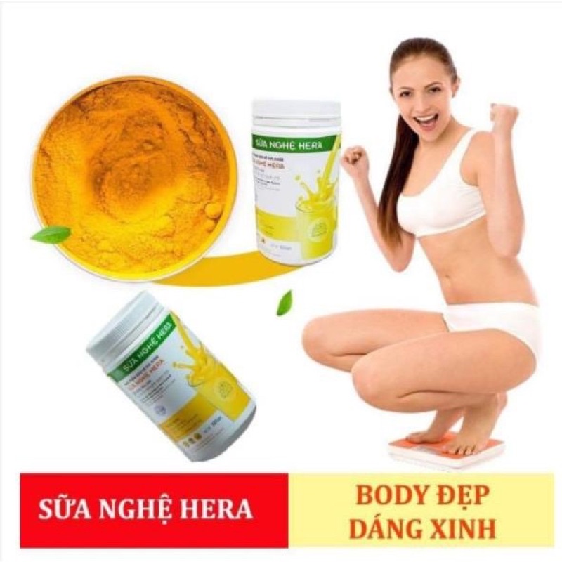 Sữa nghệ Hera hộp 500g - tốt cho người đau dạ dày và mẹ sau sinh + tặng tăm bông