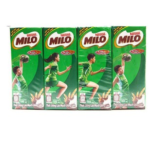Sữa Milo 4 hộp x 180ml tăng cường sức khỏe cho ngày dài năng động
