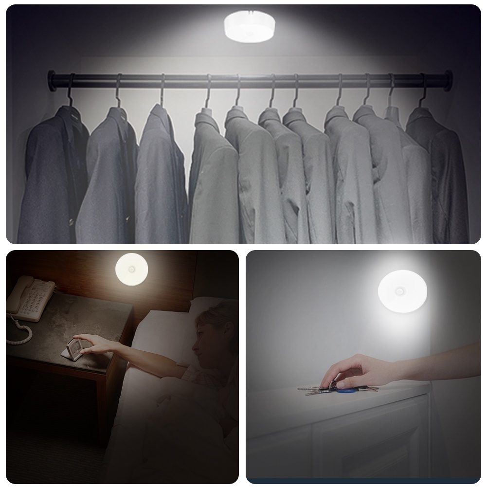 ♫Đèn Ngủ LED Cảm Biến Chuyển Động Đèn Tủ Cầu Thang Nhà Bếp USB Đèn Tủ Quần Áo Không Dây Đèn Phòng Ngủ Tiết Kiệm Điện Gắn Tường Có Thể Sạc Lại