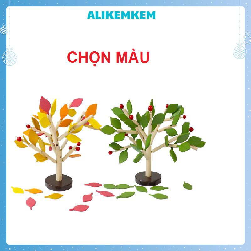 Đồ Chơi Ghép Gỗ [𝐅𝐑𝐄𝐄𝐒𝐇𝐈𝐏] Đồ Chơi Ghép Lá Montessori