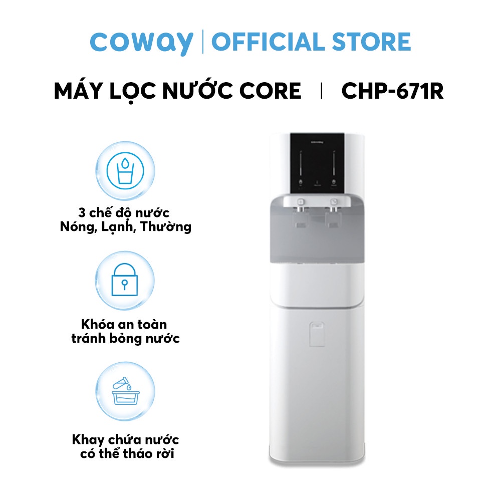 Máy lọc nước tích hợp nóng lạnh Coway CHP-671R (CORE) - hàng chính hãng